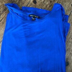 Cable & Gauge blue long sleeve crew